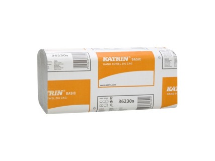 Katrin Basic Zig Zag  бумажные полотенца V-сложения 1 слой 250 листов